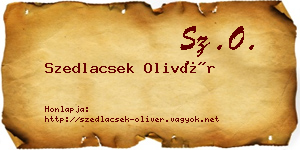 Szedlacsek Olivér névjegykártya